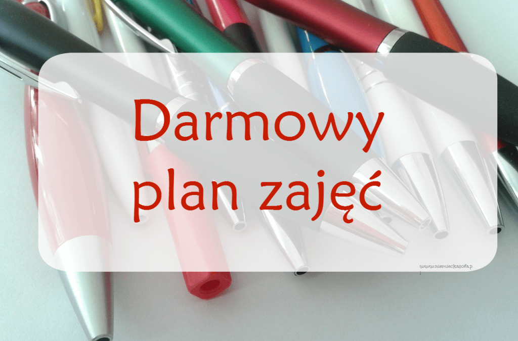 Darmowy plan zajęć po niemiecku