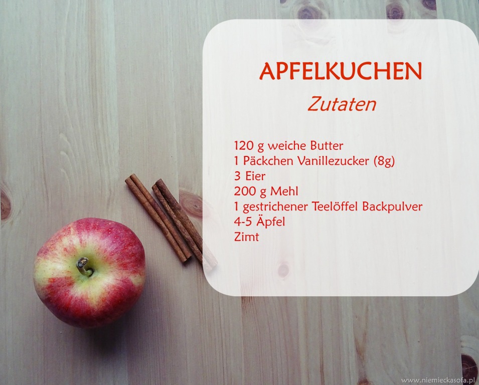 Apfelkuchen-zutaten